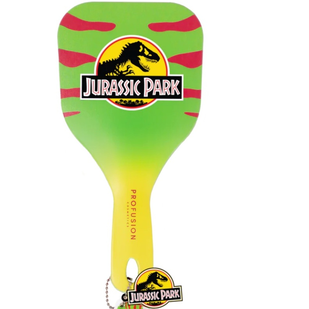 Profusion Cosmetics Jurassic Park Green and Yellow Hand Mirror